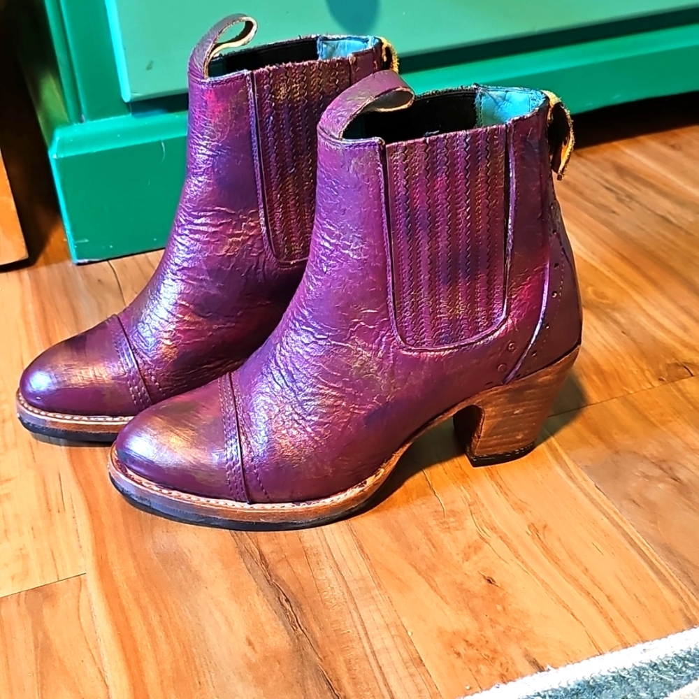Purple Ankle Boots By Pskaufman Size 8.5